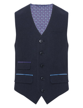 5 Button Waistcoat with Wool Image 2 of 4