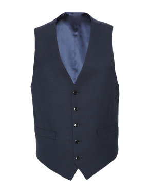 5 Button Wedding Waistcoat with Wool Image 2 of 4