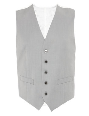 5 Button Wedding Waistcoat with Wool Image 2 of 4