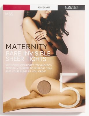 5 Denier Bare Invisible Maternity Tights Image 1 of 2