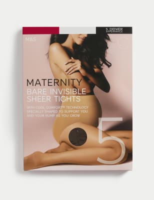 5 Denier Bare Invisible Maternity Tights MandS Collection MandS