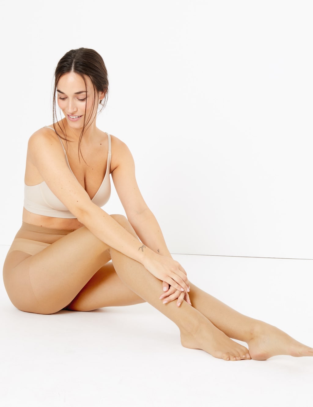 5 Denier Bare Invisible Slip Resist Tights Autograph M&S