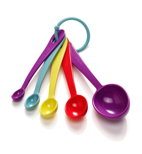 5 Melamine Measuring Spoons Image 1 of 2