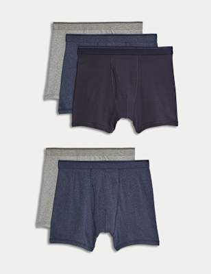 5 Pack Cotton Cool Fresh Trunks M S Collection M S