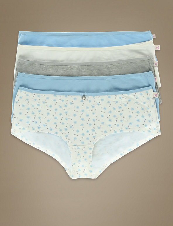 5 Pack Cotton Rich Assorted Low Rise Shorts Image 1 of 2