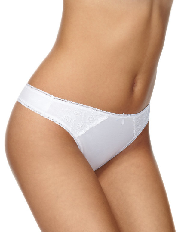 5 Pack Cotton Rich Assorted Thongs Image 1 of 2
