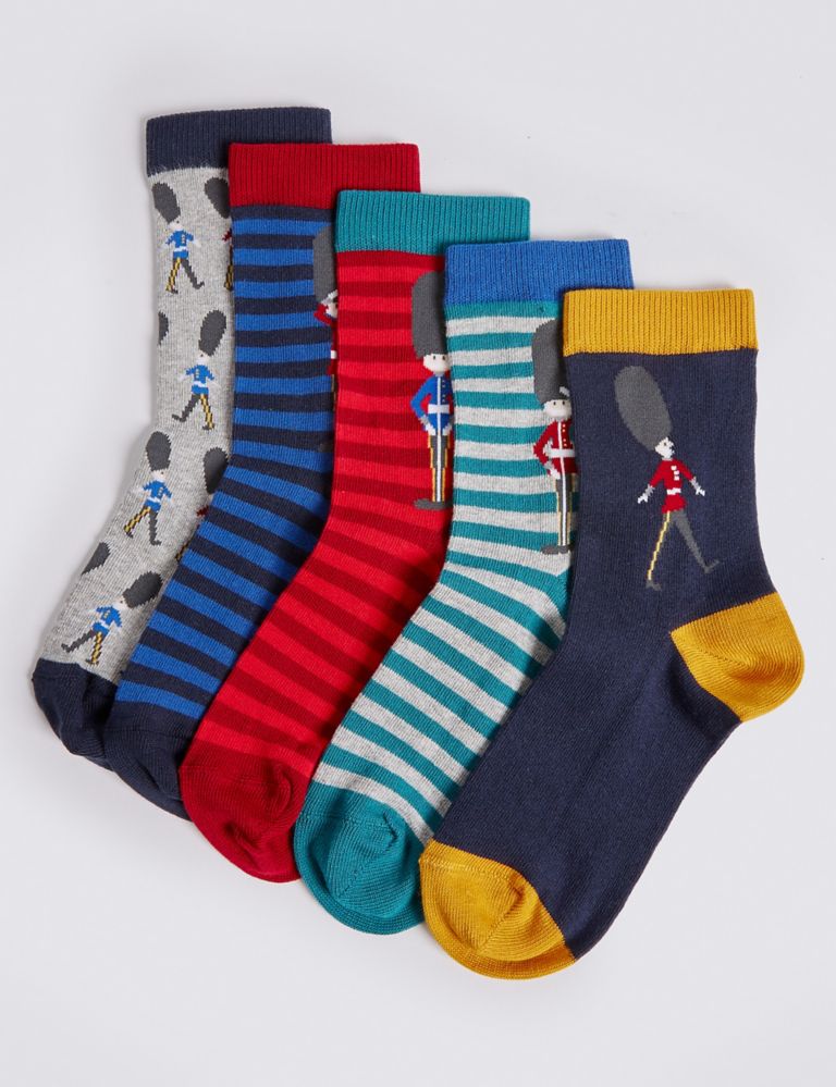 5 Pack Cotton Rich Freshfeet™ Socks (12 Months - 14 Years) 1 of 1