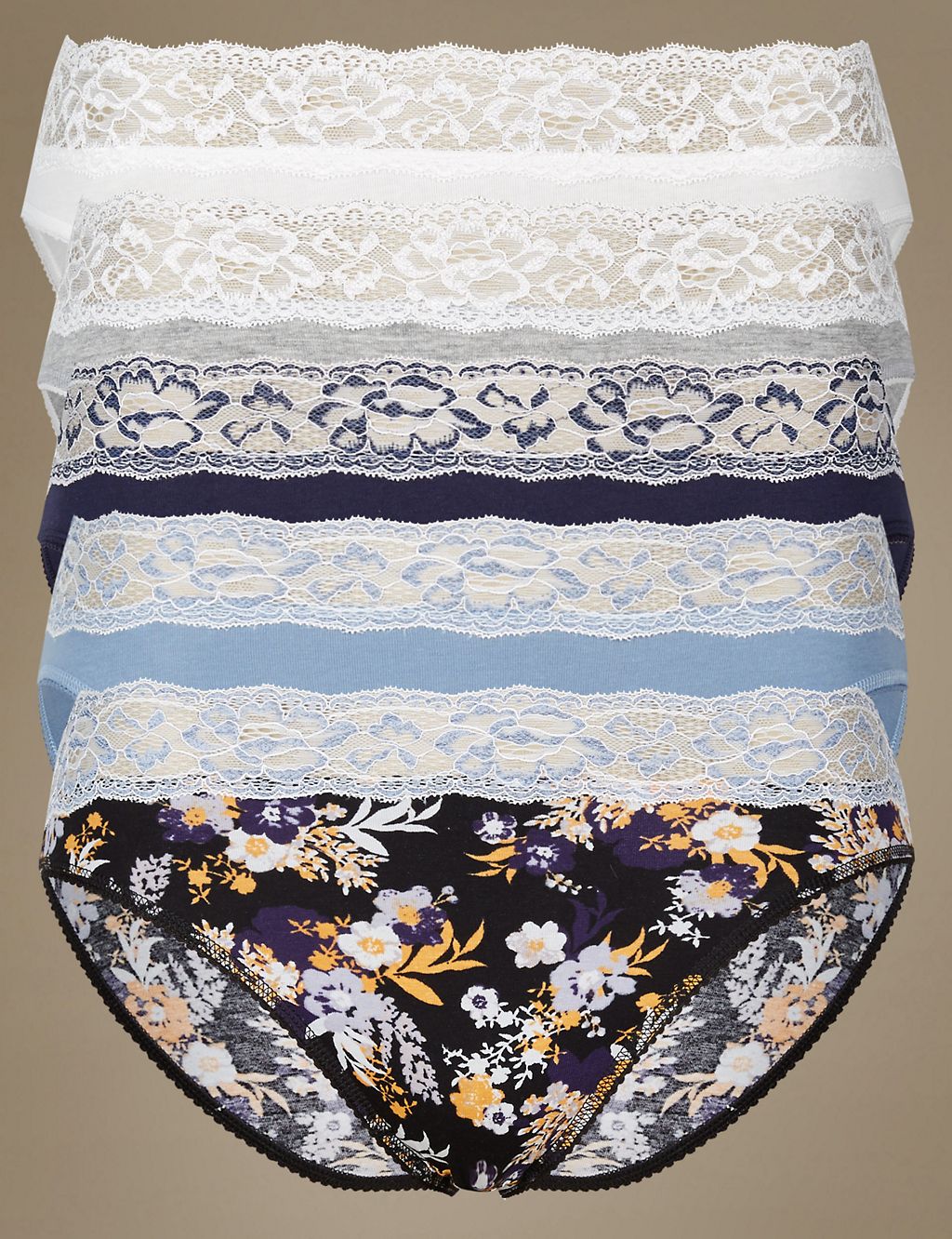 5 Pack Cotton Rich High Leg Knickers 3 of 4