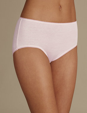 5 Pack Cotton Rich Midi Knickers Image 2 of 4