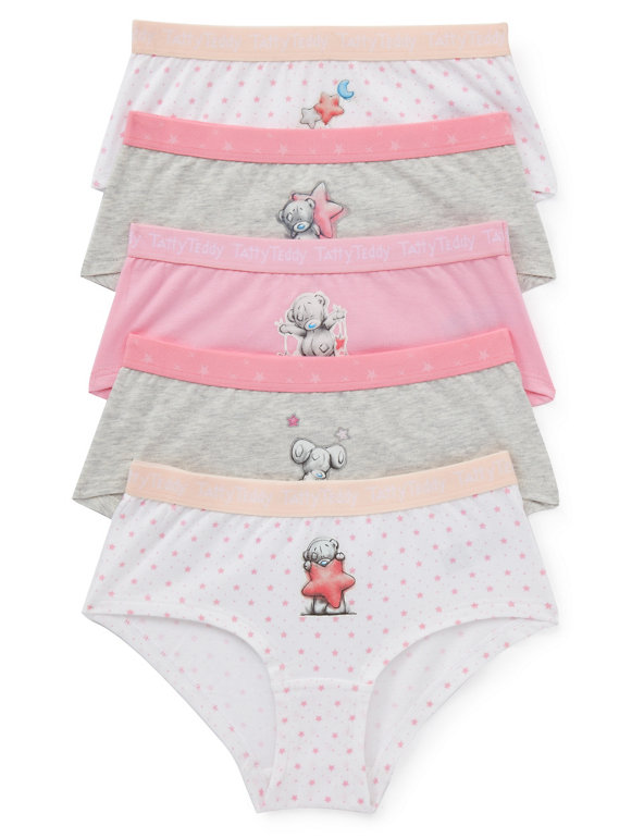 5 Pack Cotton Rich Tatty Teddy Shorts (2-14 Years) Image 1 of 1