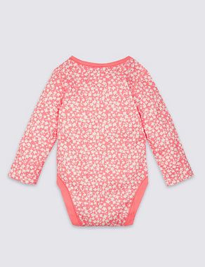 5 Pack Floral Pack Long Sleeve Bodysuits Image 2 of 6