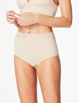 Larissa Double Lace High Leg High Waisted Knickers – Marks & Spencer Bermuda