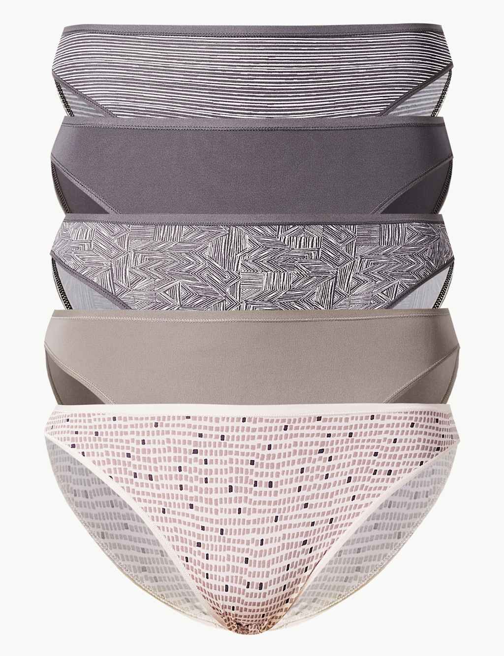Iris &ap; Lilly Woen's Lace Cheeky Brazilian Knickers, Pack Of 3
