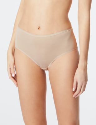 5 Pack No VPL Microfibre Midi Knickers, M&S Collection