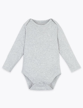 5 Pack Organic Cotton Ribbed Bodysuits (6½ lbs-3 Yrs) Image 2 of 10