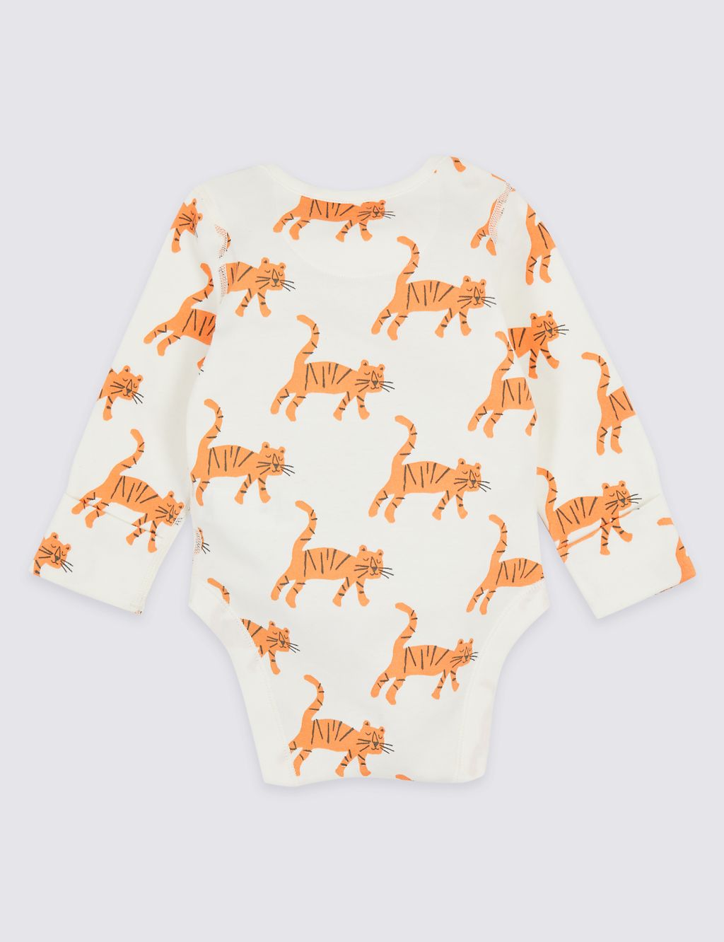 5 Pack Organic Cotton Tiger Bodysuits 6 of 9
