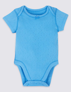 5 Pack Patterned Pure Cotton Bodysuits Image 2 of 8