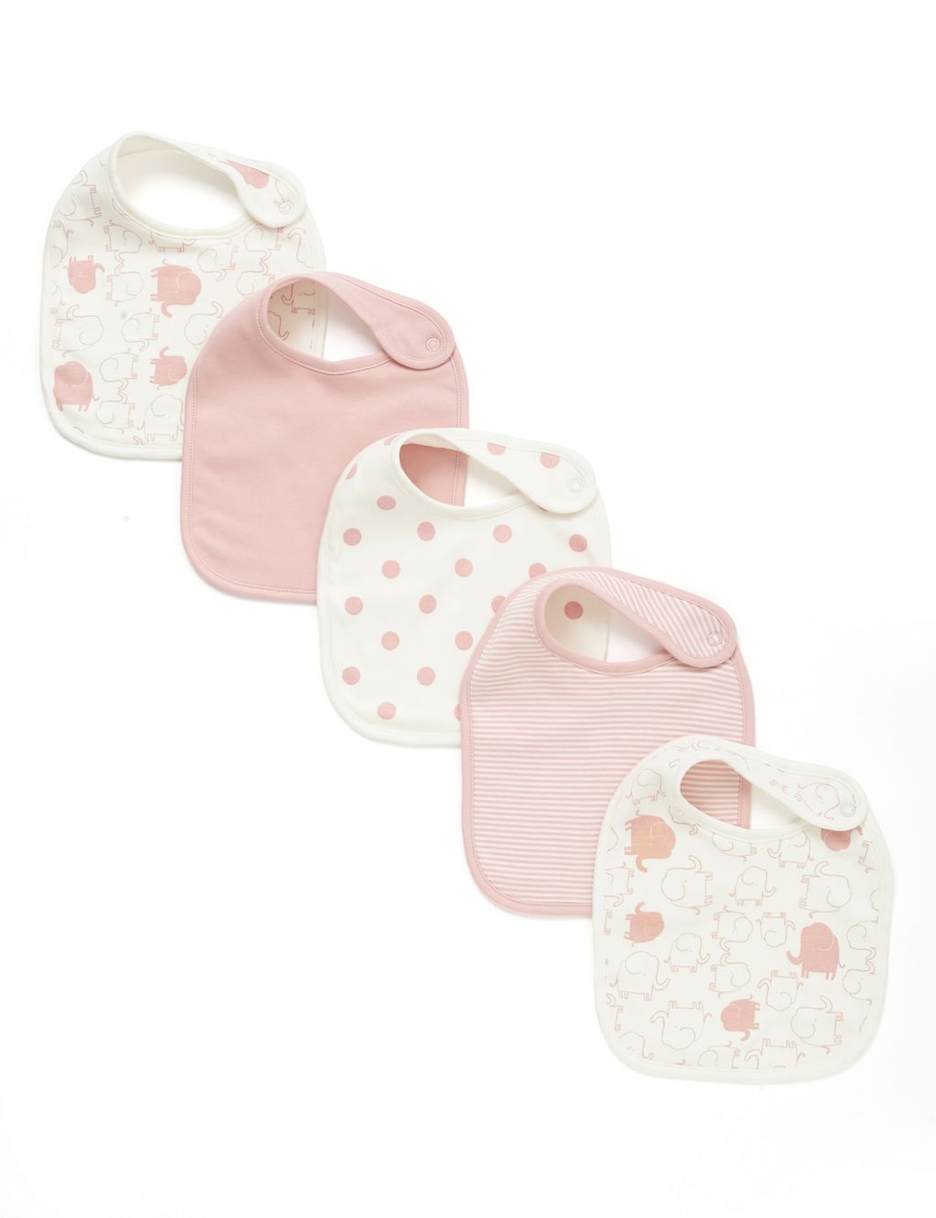 5 Pack Pure Cotton Assorted Bibs 1 of 2