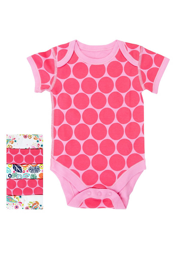 5 Pack Pure Cotton Assorted Bodysuits Image 1 of 1