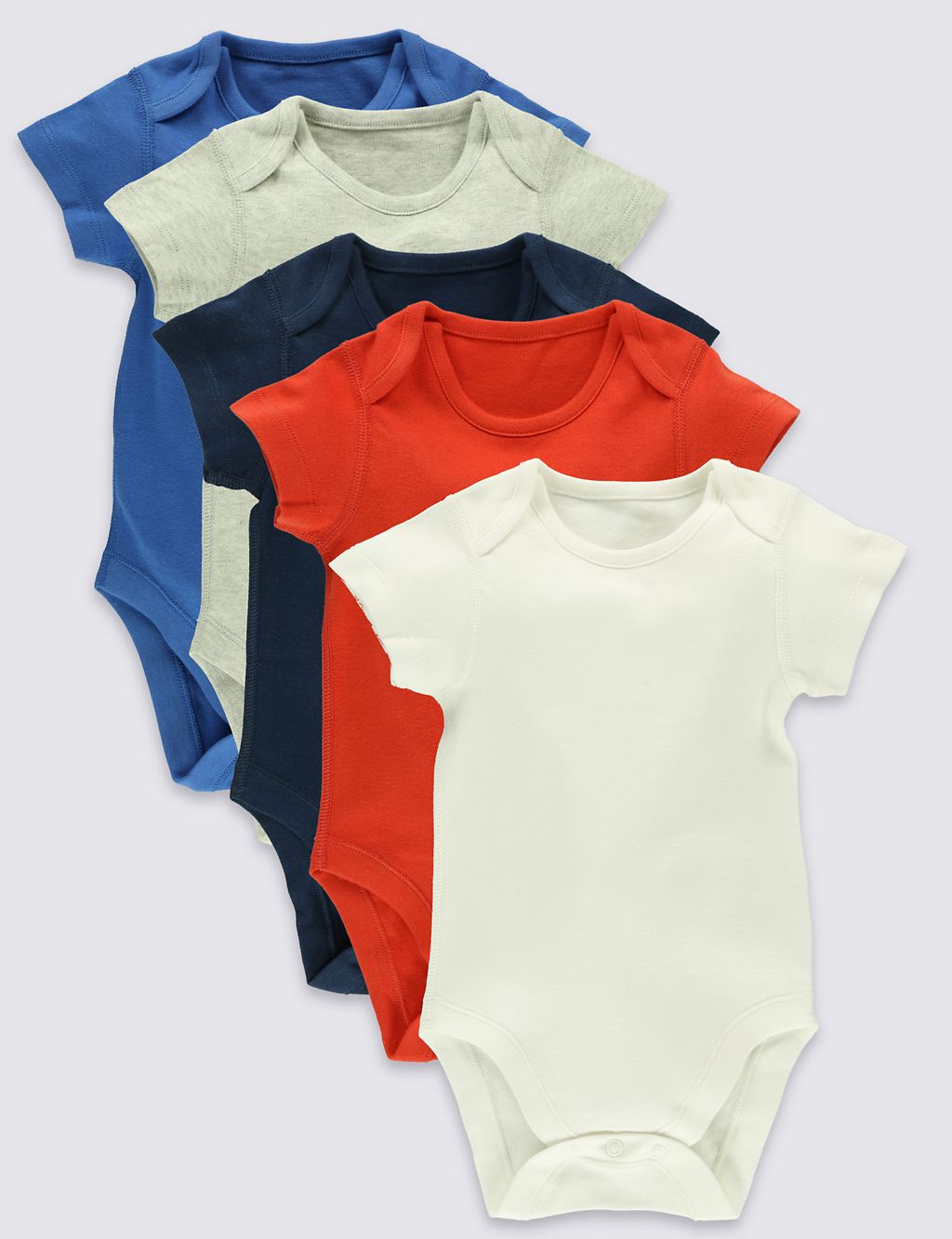 5 Pack Pure Cotton Bodysuits (0- 3 Years) 3 of 9