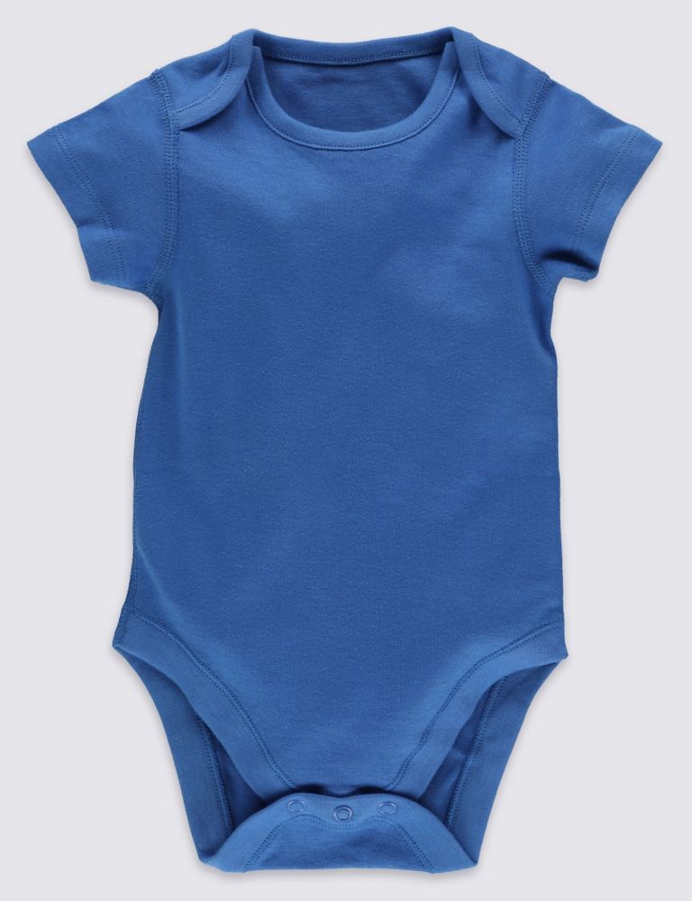 5 Pack Pure Cotton Bodysuits (0- 3 Years) 2 of 9