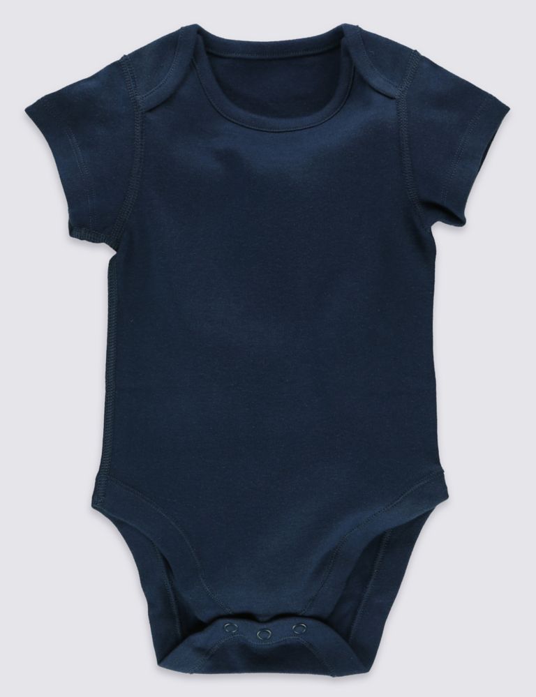5 Pack Pure Cotton Bodysuits (0- 3 Years) 3 of 9