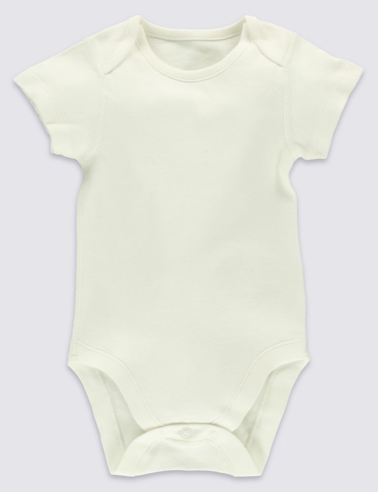 5 Pack Pure Cotton Bodysuits (0- 3 Years) 5 of 9