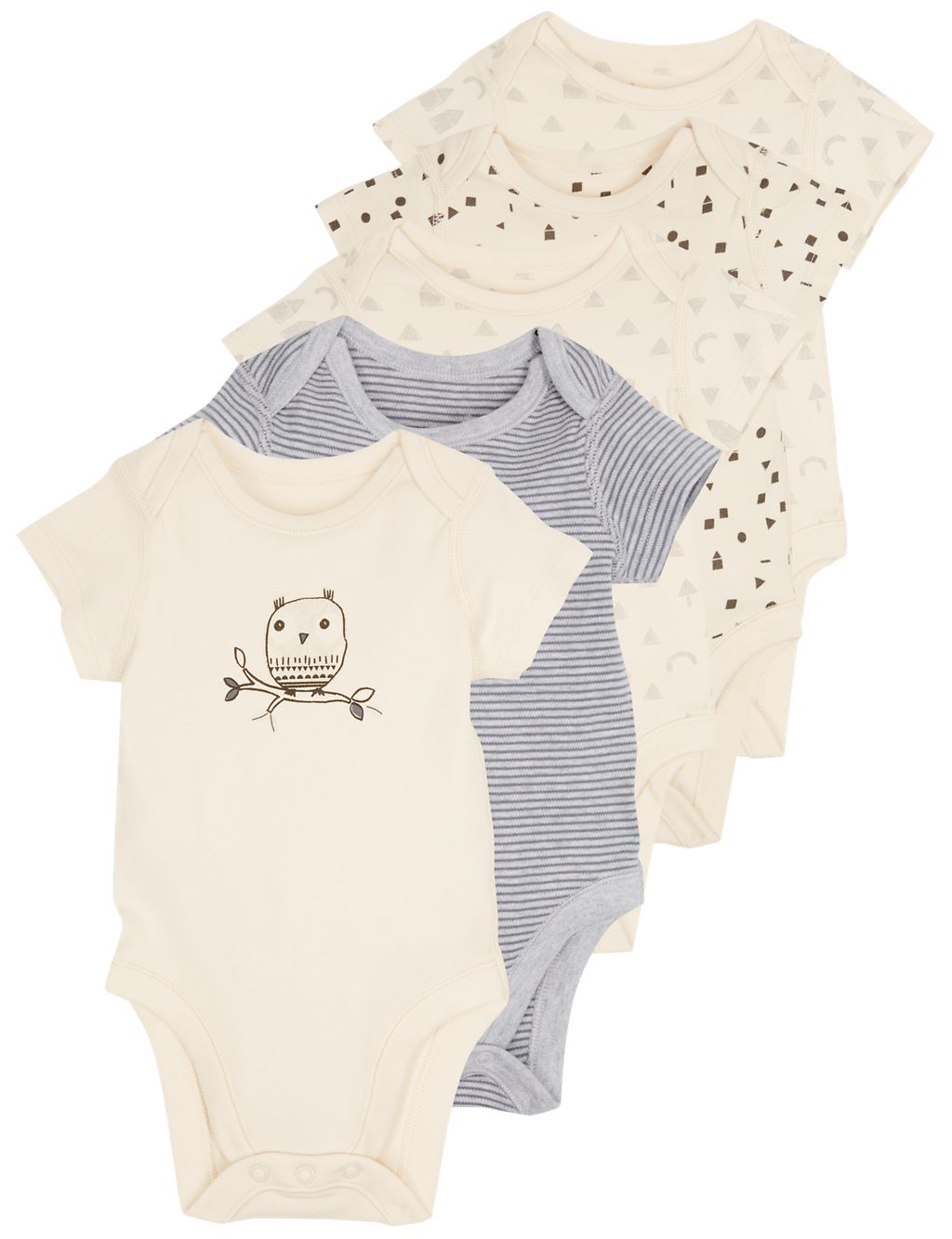 5 Pack Pure Cotton Bodysuits 9 of 9