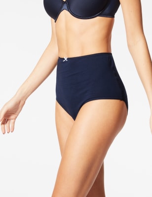 Buy Marks & Spencer 5 Pack Cotton Mix Regular Fit Knickers T615552KNAVY Mix  (14) at