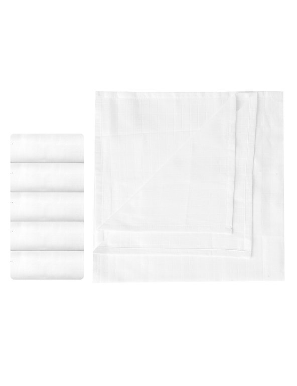 5 Pack Pure Cotton Muslin Cloths Image 1 of 1