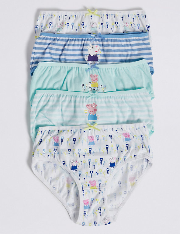 5 Pack Pure Cotton Peppa Pig™ Briefs (18 Months - 8 Years) Image 1 of 2