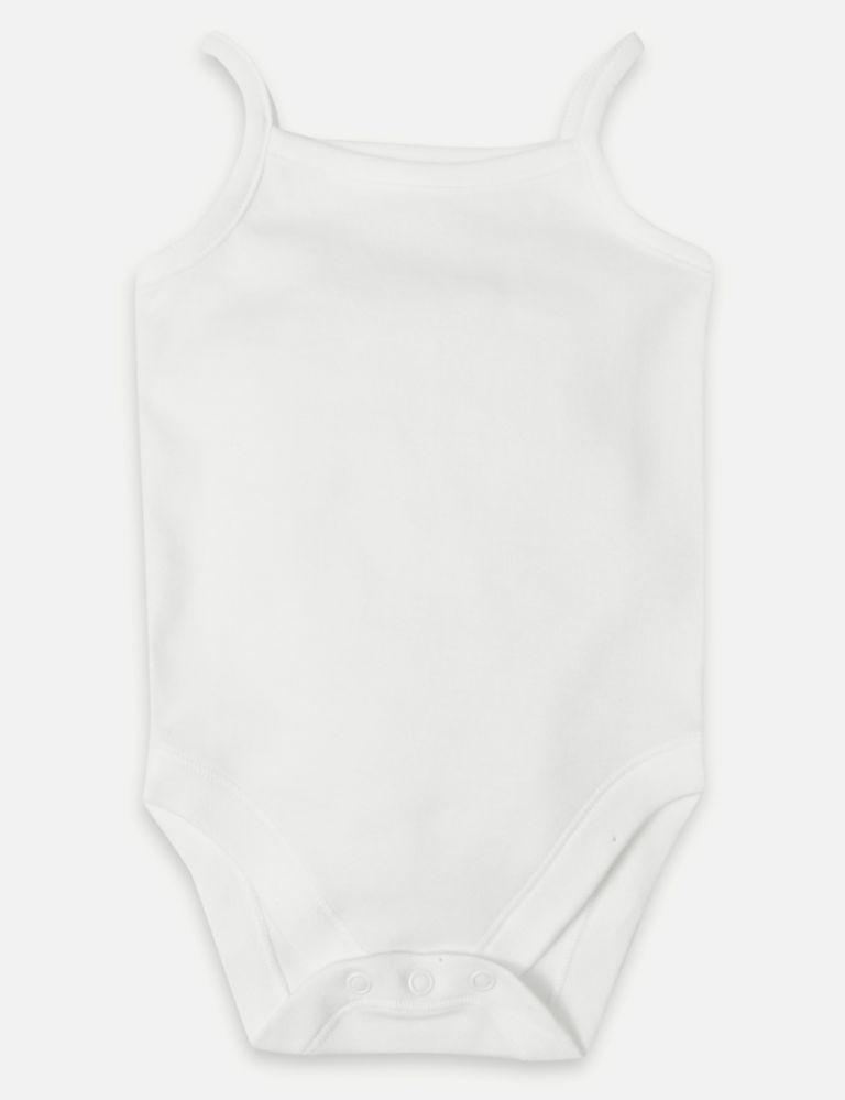 5 Pack Pure Cotton Strap Bodysuits 2 of 4