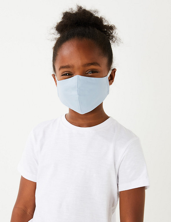 Antibacterial. Brand New M&S 5 Pack Reusable & Adjustable Kids' Face Coverings