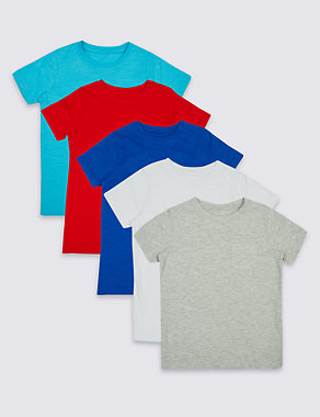5 Pack Short Sleeve T-Shirts (3 Months - 5 Years) Image 2 of 8