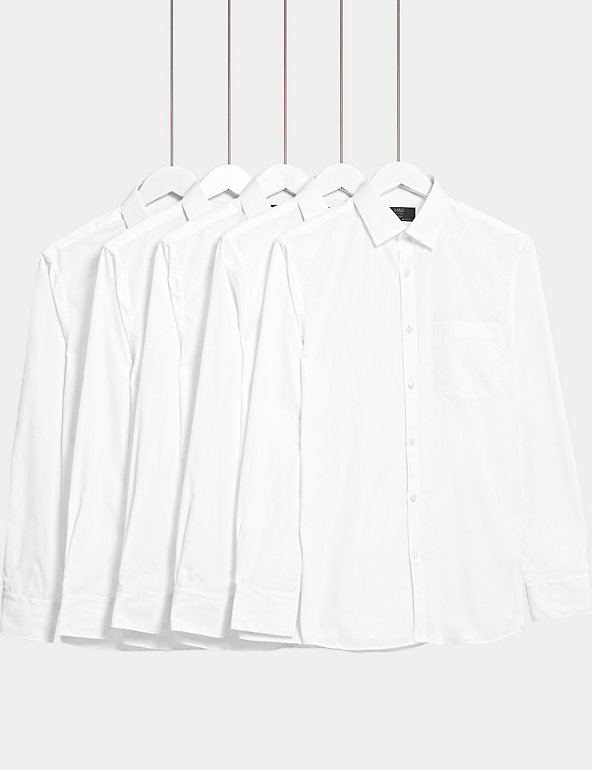 5 Pack Skinny Fit Long Sleeve Shirts ...