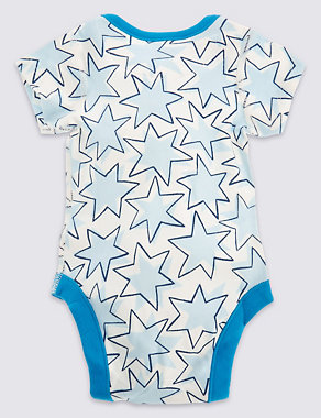 5 Pack Star Superdog Short Sleeve Bodysuits Image 2 of 6