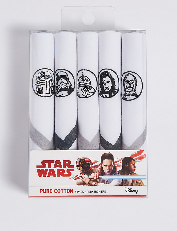 5 Pack Star Wars™ Handkerchiefs with Sanitized Finish® Image 1 of 2