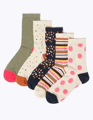 5 Pack Sumptuously Soft™ Ankle High Socks | M&S Collection | M&S