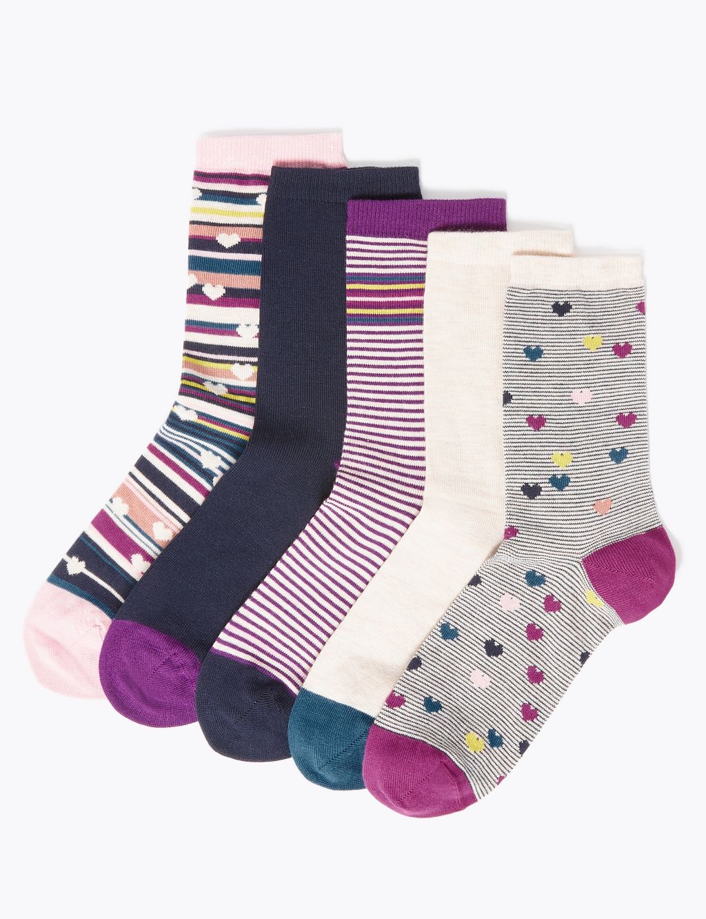 5 Pack Sumptuously Soft Ankle Socks 2 of 2