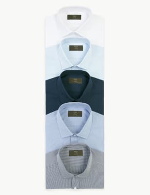 marks and spencer tailored fit shirts