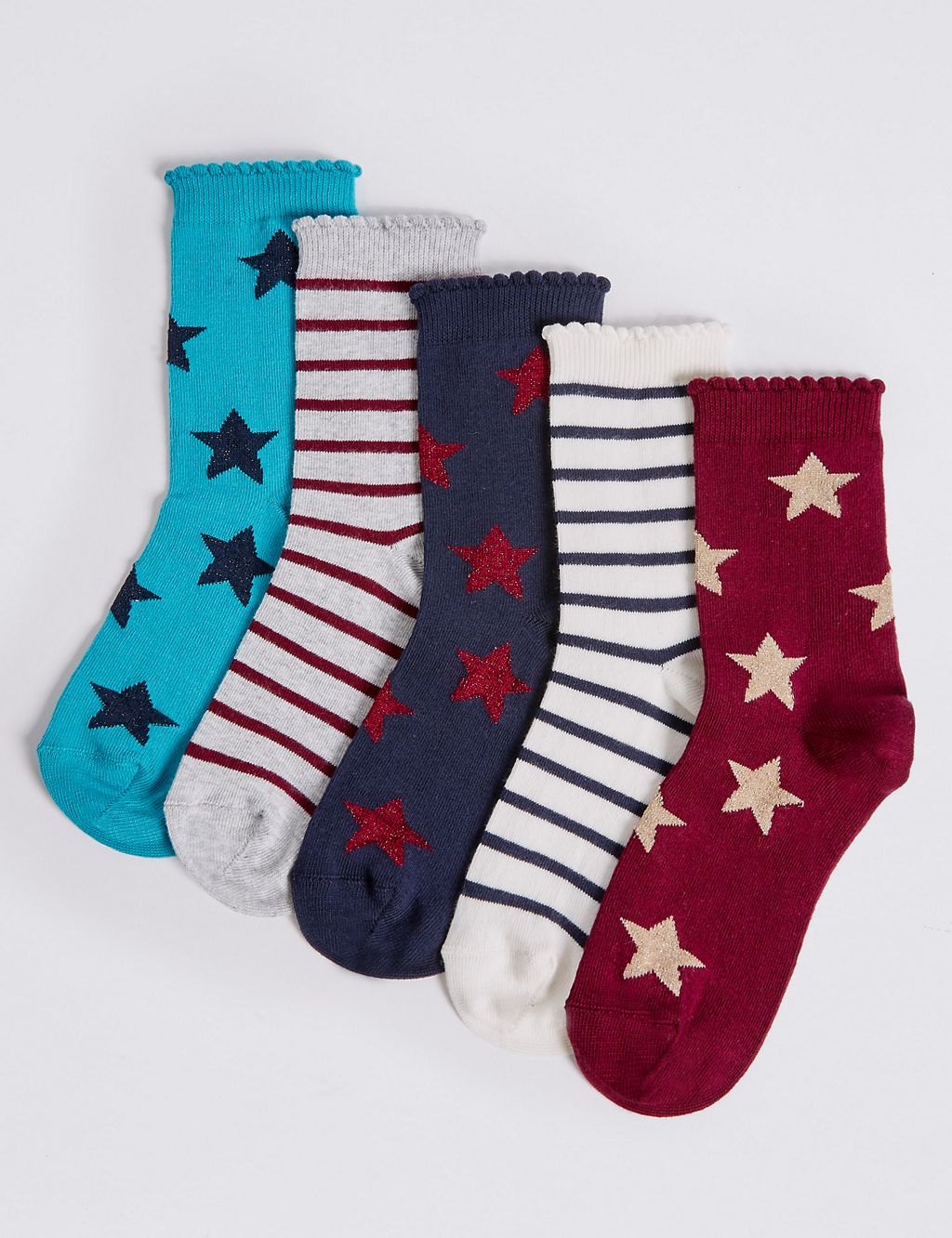 5 Pack of Star Socks 1 of 1