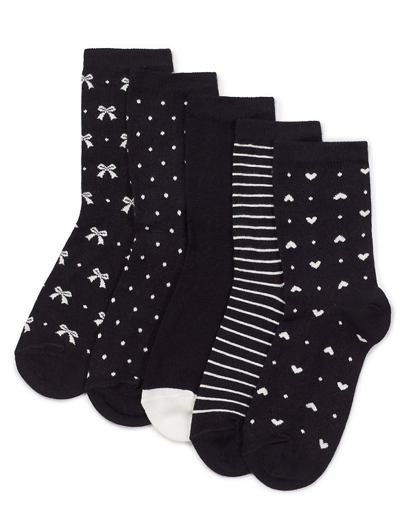 5 Pair Pack Assorted Socks Image 1 of 1