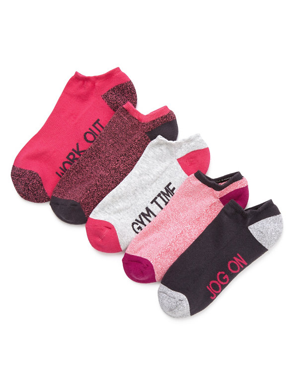 5 Pair Pack No Show Trainer Liner™ Socks Image 1 of 1