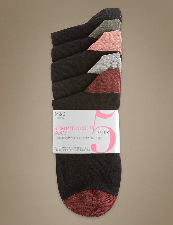 5 Pairs of  Super Soft Socks Image 1 of 2