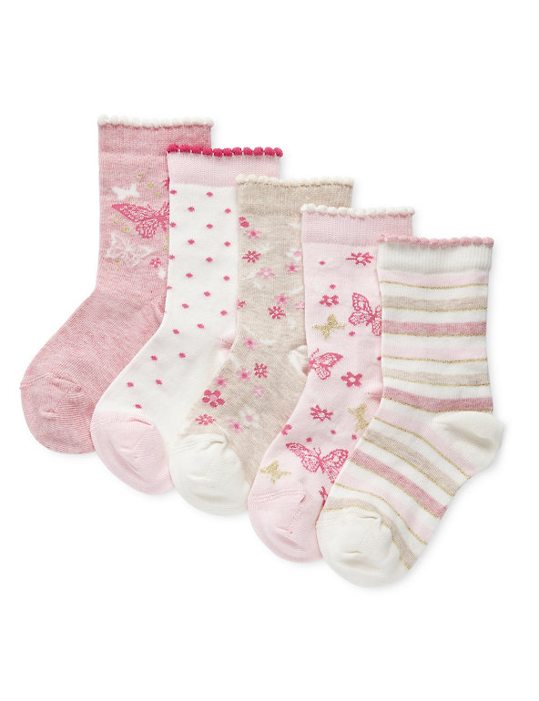 5 Pairs of Assorted Socks (1-7 Years) Image 1 of 1