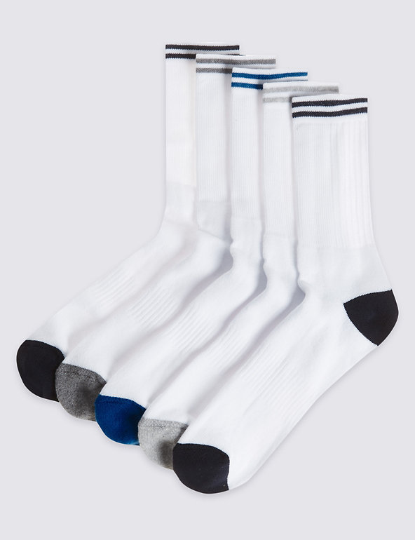 5 Pairs of Cool & Fresh™ Sports Socks Image 1 of 1