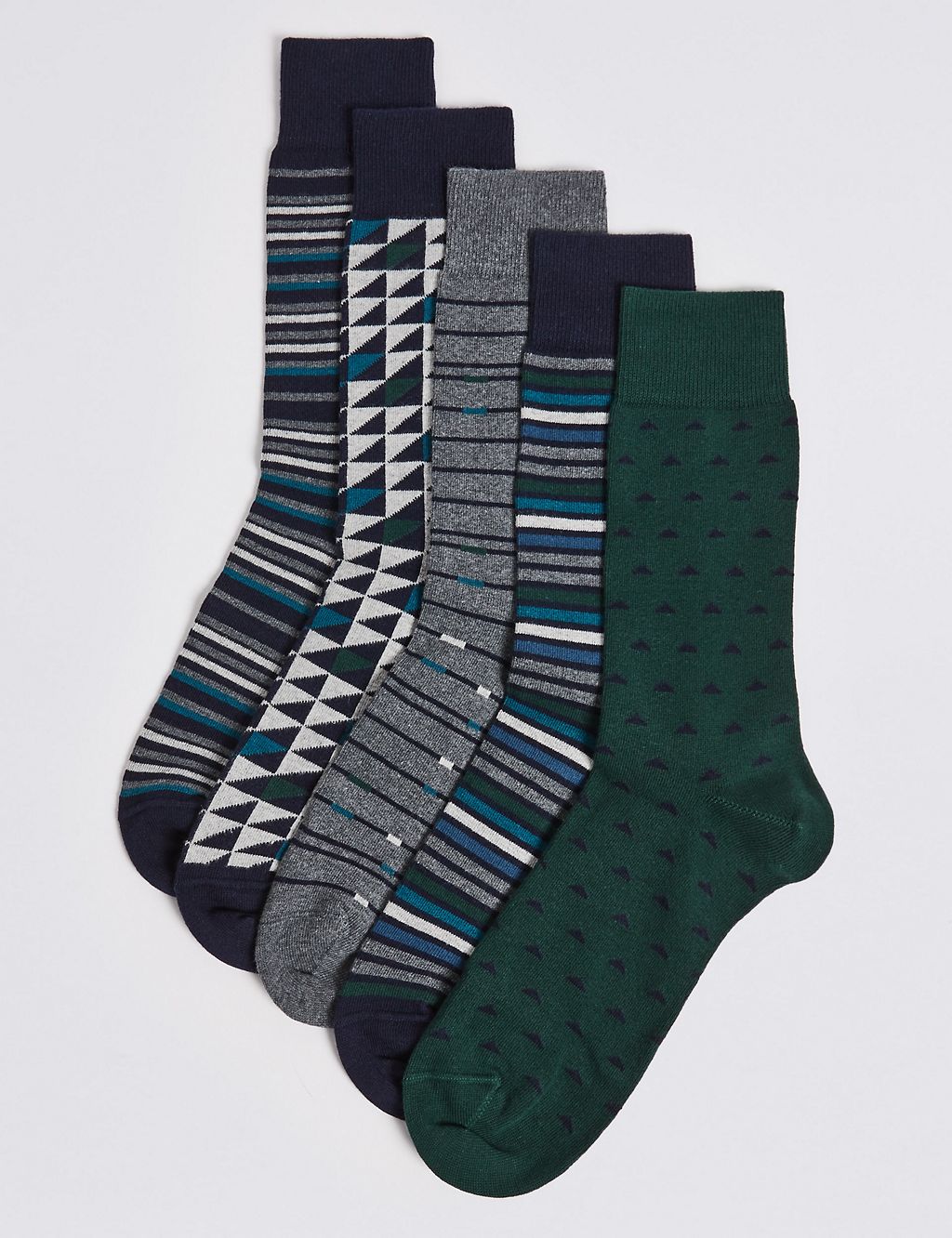 5 Pairs of Cool & Freshfeet™ Cotton Rich Socks 1 of 1