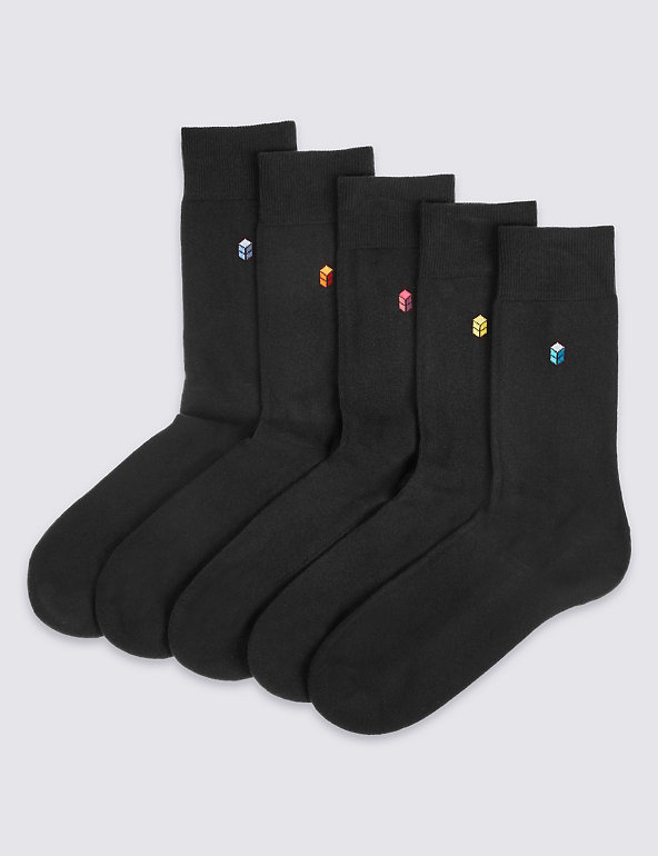 5 Pairs of Cool & Freshfeet™ Cushioned Sole Socks Image 1 of 1
