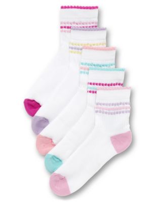 5 Pairs of Cotton Rich Freshfeet™ Sports Socks with Silver Technology & Active Sport™ Image 1 of 1