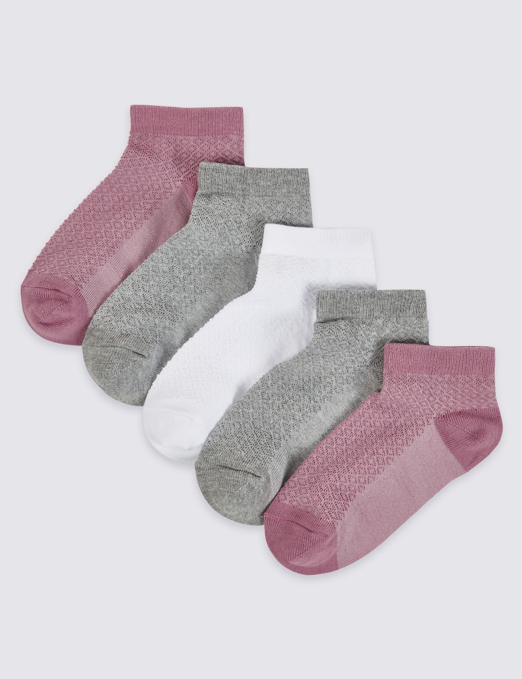 5 Pairs of Cotton Rich Freshfeet™ Trainer Liner Socks 1 of 1